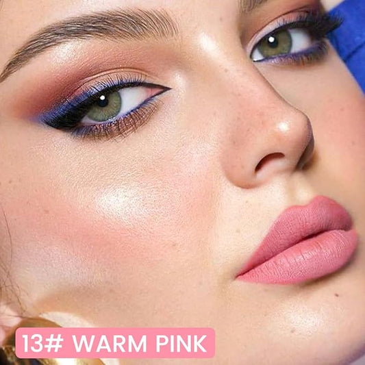 evpct Longwear Liquid Lip Liner Stain Marker Pen Long Lasting Waterproof, Warm Nude Pink Matte Semi Permanent 24 Hour Lip Liner and Lipstick Combo, Color Stay Lipliner All Day, Lips Stain peel off