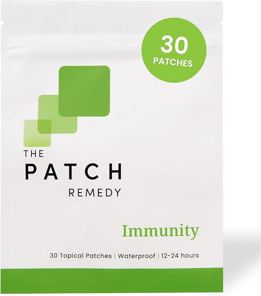 The Patch Remedy Immunity Patches - 30 Topical Immune Patches Containing Vitamin C, Zinc, Echinacea Extract & Ginkgo Biloba, Lasts 24 Hours