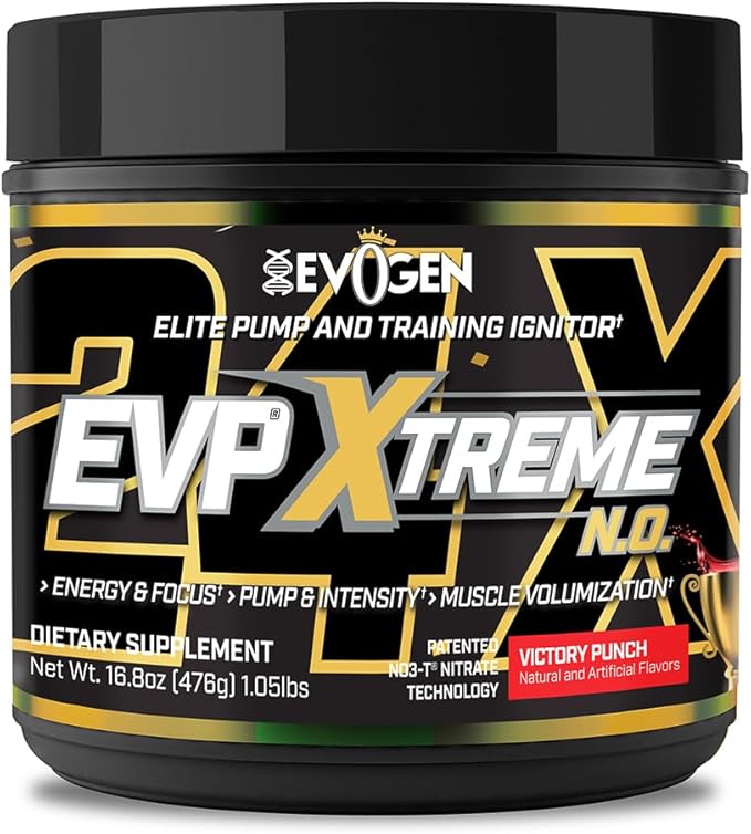 Evogen EVP Xtreme NO - Pre Workout Powder for Men & Women | Sugar Free Preworkout with Beta Alanine, Creatine, and Caffeine for Energy & Pump | Victory Punch | 40 Servings